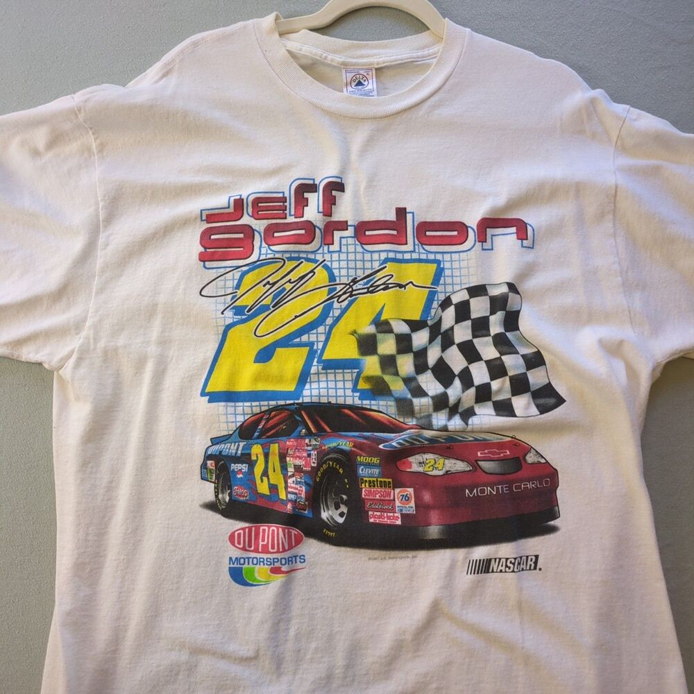 Vintage 2001 Jeff Gordon #24 DuPont Monte Carlo NASCAR T-Shirt Delta XL